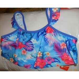 New Wonder Nation girls XXL floral bathing suit top size 18